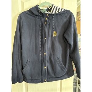 Womens Ralph Lauren Jeans Co. Navy Blue Hooded Sweatshirt Small 4753
